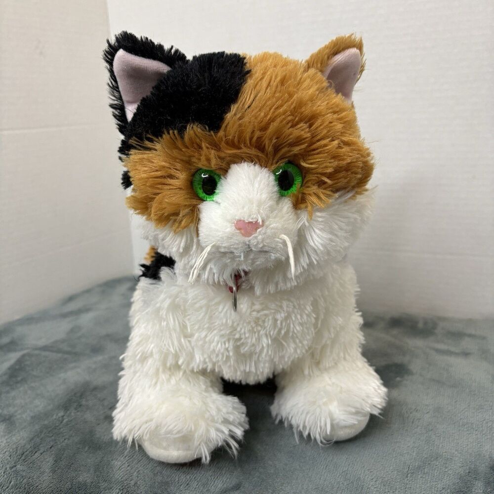 Rare Build A Bear Workshop Promise Pets Calico Cat Green Eyes 16” Plush Kitten